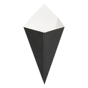 CUCURUCHOS FRITAS 'THEPACK' 100 G 230 G/M2 12,8x21,7 CM NEGRO CARTÓN ONDULADO NANO-MICRO (1600 UNID.)