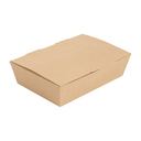 CAJAS "LUNCH BOX" TAPA 'THEPACK' 1000 ML (32 oz) 220 G/M2 20,5x14,6x5 CM NATURAL CARTÓN ONDULADO NANO-MICRO (360 UNID.)