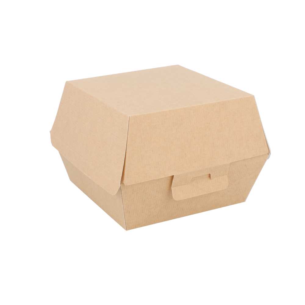 CONCHAS HAMBURGUESA 'THEPACK' 220 G/M2 14,4x13,6x9,2 CM (L+) NATURAL CARTÓN ONDULADO NANO-MICRO (500 UNID.)