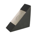 CAJAS SÁNDWICHES CON VENTANA - SIMPLE 'THEPACK' 230 G/M2 + OPP 12,4x12,4x5,5 CM NEGRO CARTÓN ONDULADO NANO-MICRO (500 UNID.)