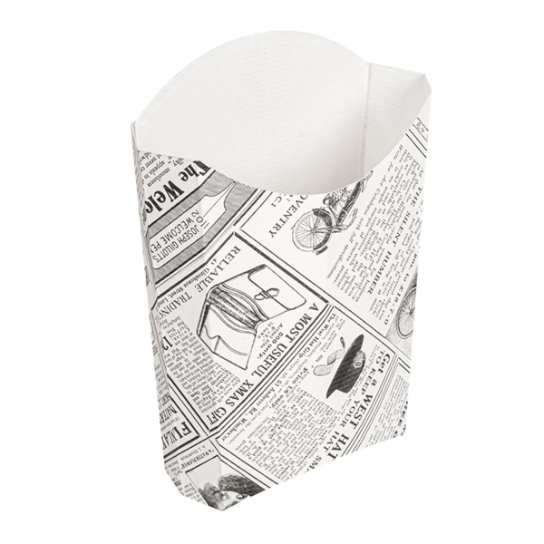 Cajetillas Fritas Jumbo 'Thepack Times' 165 G 230 G/M2 13,5X8,5X16 Cm Blanco Cartón Ondulado Nano-Micro (1200 Unid.)