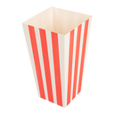 RECIPIENTES POPCORN 'THEPACK STRIPES' 2 L 8x11x20,5 CM BLANCO CARTÓN ONDULADO NANO-MICRO (600 UNID.)