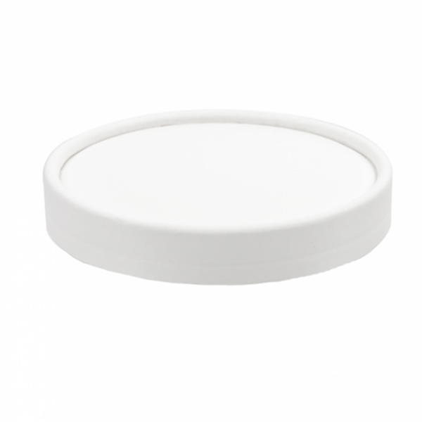 Tapas Tarrinas Helados 150 Ml 280 + 18 Pe G/M2 Ø8,5 Cm Blanco Cartoncillo (1000 Unid.)