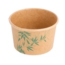 Tarrinas Helados 'Feel Green' 120 Ml 210 + 18 Pe G/M2 Ø7,7X4,7 Cm Marrón Cartoncillo (2000 Unid.)