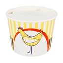 Cubos Pollo + Tapas 1920 Ml 13Pe + 320 +18Pe G/M2 Ø 16,8/13,9X12,3 Cm Blanco Cartón (300 Unid.)