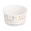 TARRINAS HELADOS 'PAROLE' 150 ML 250 + 18 PE G/M2 Ø8,5x4,5 CM BLANCO CARTONCILLO (2000 UNID.)