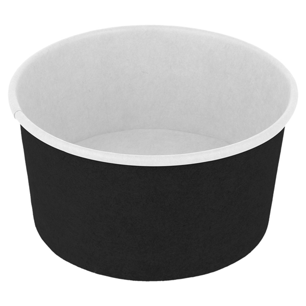 Tarrinas Helados 150 Ml 250 + 18Pe G/M2 Ø 8,5X4,5 Cm Negro Cartoncillo (2000 Unid.)
