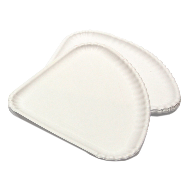 Platos Triangulares 300 G/M2 30X21 Cm Blanco Cartón (500 Unid.)