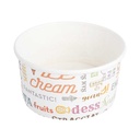 TARRINAS HELADOS 'PAROLE' 180 ML 250 + 18 PE G/M2 Ø 8,7x5,2 CM BLANCO CARTONCILLO (2000 UNID.)