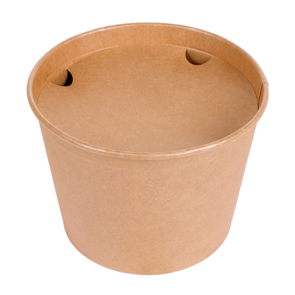 CUBOS POLLO + TAPAS 2550 ML 337 + 18PE G/M2 Ø 18,9/14,7x14,9 CM NATURAL KRAFT (300 UNID.)
