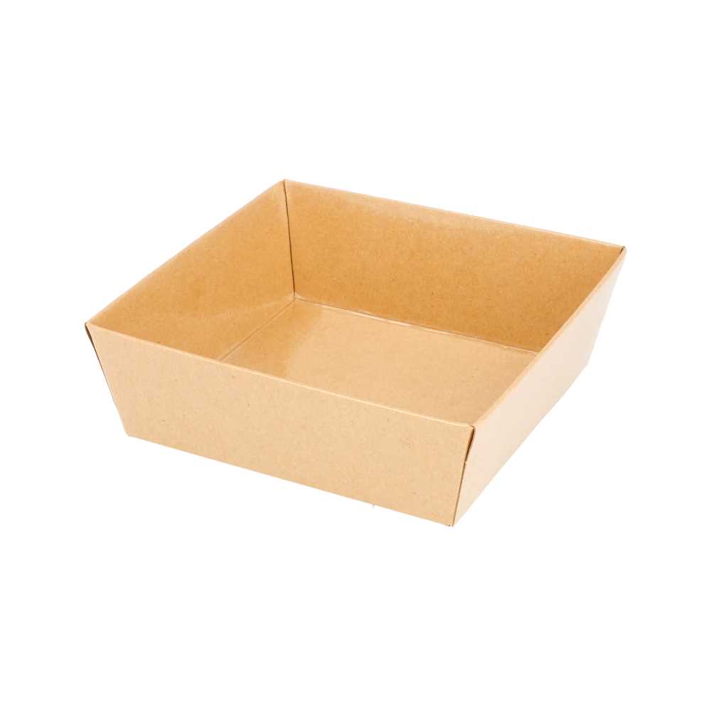 Barquillas 250 + 12,5 Pe G/M2 10,5X10,5X3,5 Cm Natural Kraft (1000 Unid.)