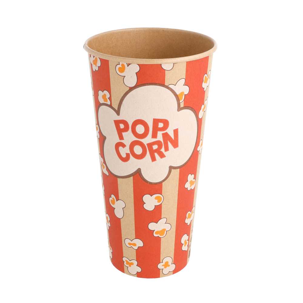 Recipientes Popcorn 720 Ml 230 +20 Pe G/M2 Ø 9,5/6,5X17,7 Cm Kraft (1000 Unid.)