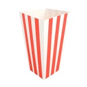 Recipientes Pop Corns 'Thepack Stripes' 3 L 9X14X23 Cm Blanco Cartón Ondulado Nano-Micro (600 Unid.)