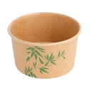 Tarrinas Helados 'Feel Green' 180 Ml 250 + 18 Pe G/M2 Ø8,7X5,2 Cm Marrón Cartoncillo (2000 Unid.)