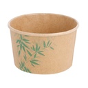 Tarrinas Helados 'Feel Green' 240 Ml 250 + 18 Pe G/M2 Ø9,4X5,5 Cm Marrón Cartoncillo (2000 Unid.)