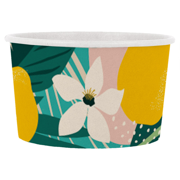 Tarrinas Helados 'Amalfi' 300 Ml 250 + 18 Pe G/M2 Ø10X5,5 Cm Blanco Cartoncillo (2000 Unid.)