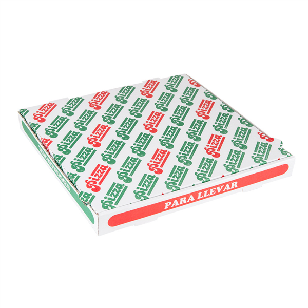 Cajas De Pizza 'Thepack' 330 G/M2 33X33X3,8 Cm Blanco Cartón Ondulado Microcanal (100 Unid.)