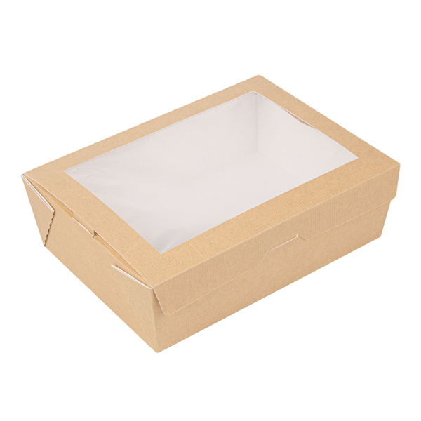 CAJAS CON VENTANA 'THEPACK' 1980 ML 220 G/M2 + OPP 19,8x14x6,4 CM NATURAL CARTÓN ONDULADO NANO-MICRO (150 UNID.)