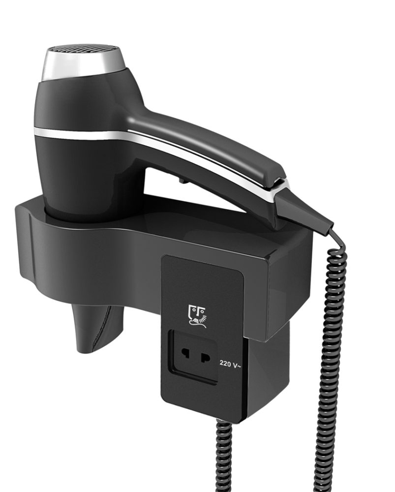 Secapelos Alteo Con Soporte Negro Y Toma