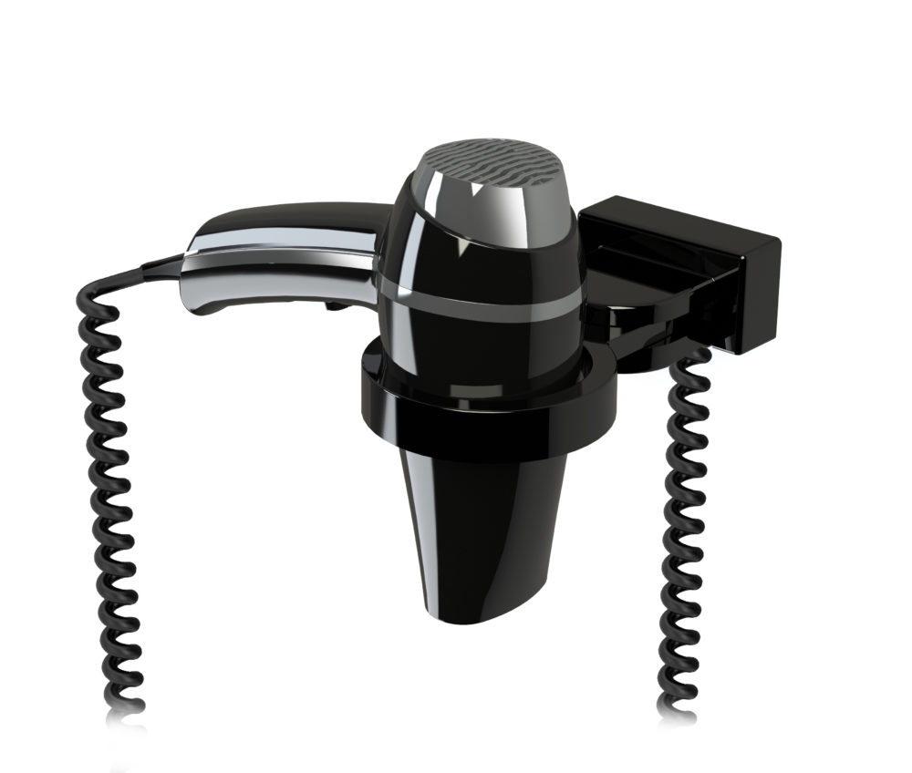 Secapelos Clipper + Soporte Universal Negro