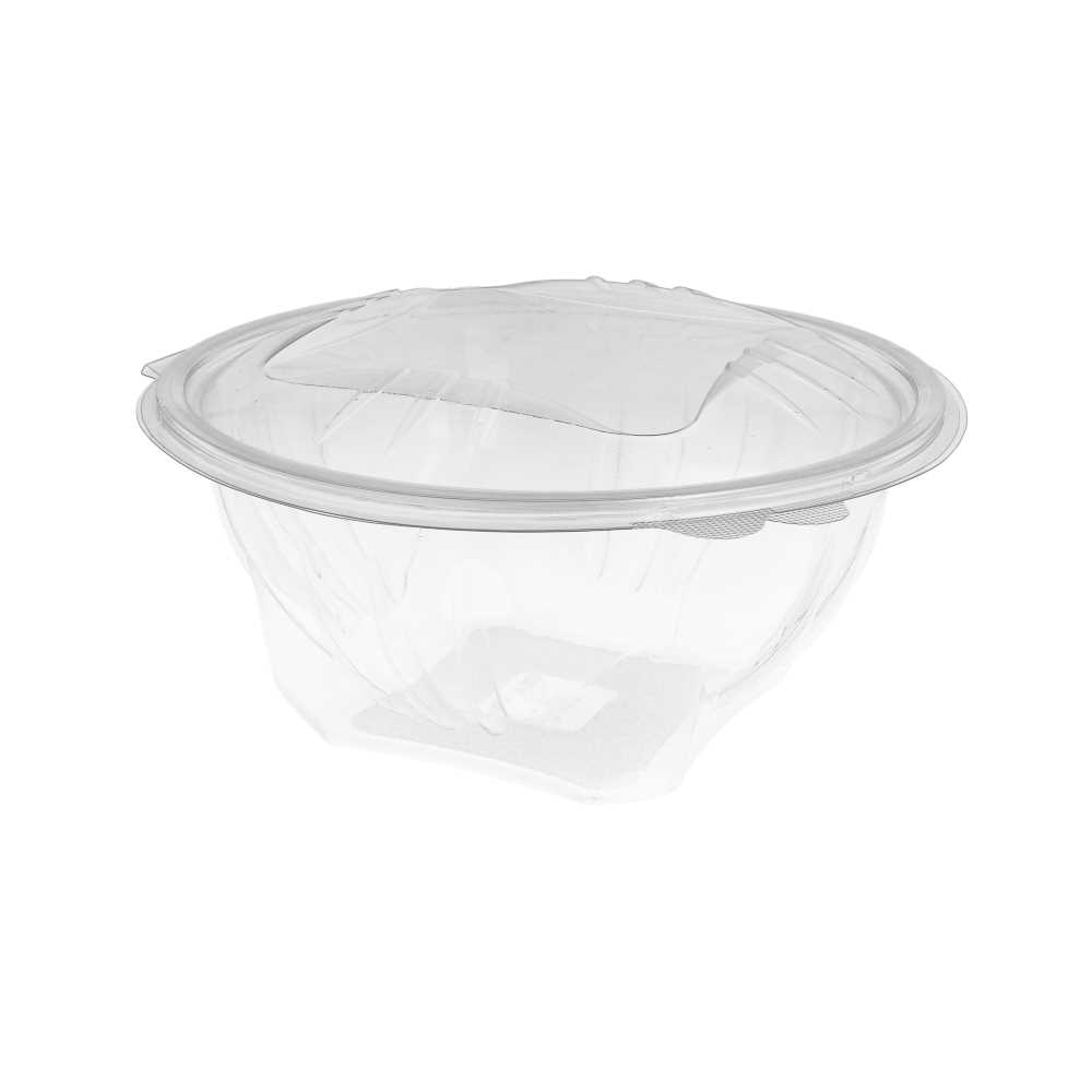 Ensaladeras Con Tapa Bisagra 1500 Ml Ø 18,2X12,1 Cm Transparente Rpet (300 Unid.)