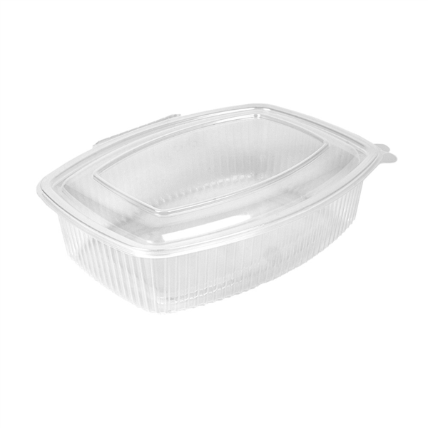 RECIPIENTE CON TAPA BISAGRA 1500 ML 23,3x17,8x6,3 CM TRANSPARENTE PP (200 UNID.)