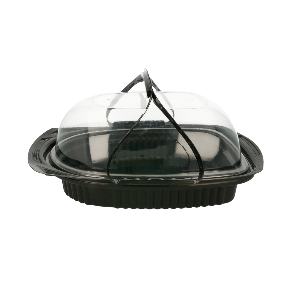 ENVASES POLLOS ASADOS 22x16,5x11,2 CM NEGRO PP (150 UNID.)