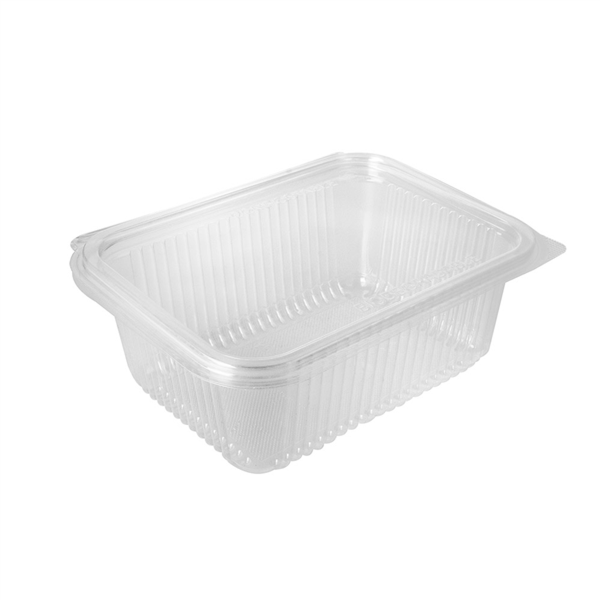 ENSALADERAS CON TAPA BISAGRA 1 L 18,8x14,3x6,7 CM TRANSPARENTE PLA (400 UNID.)