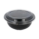 Boles + Tapas 450 Ml Ø 15X6 Cm Negro Pp (600 Unid.)