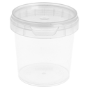 RECIPIENTES INVIOLABLES + TAPAS 155 ML Ø 6,9x6,8 CM TRANSPARENTE PP (960 UNID.)