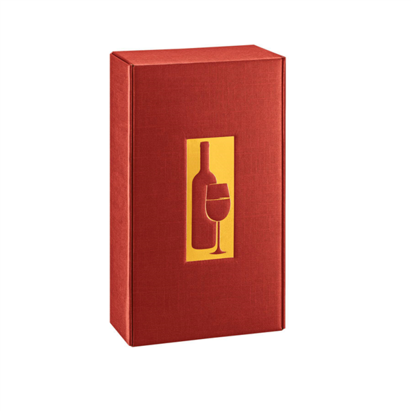 30 U. Estuches 2 Botellas 34X18,5X9 Cm Burdeos Cartón (1 Unid.)