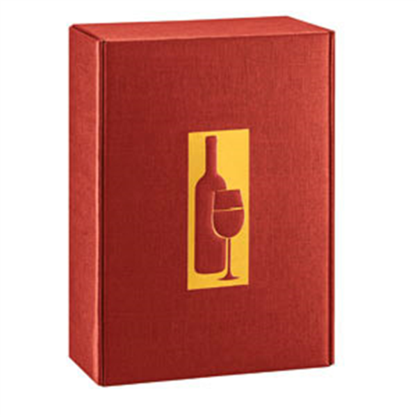 30 U. Estuches 3 Botellas 34X28X9 Cm Burdeos Cartón (1 Unid.)