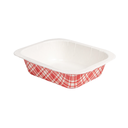 Barquillas Termosellables Gn1/8 'Vichy' 505 Ml 360 G/M2 + 25G/M2 Pet 16,1X12,9X4,3 Cm Blanco Cartón (720 Unid.)