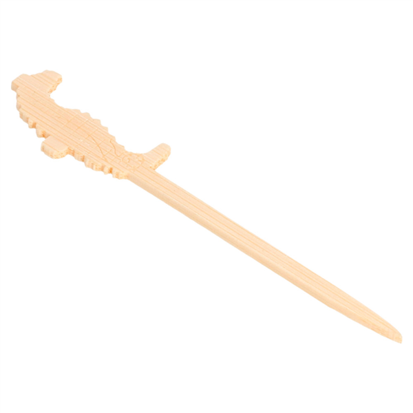 PICKS "CABALLITO DE MAR" 9 (h) CM NATURAL BAMBÚ (100 UNID.)