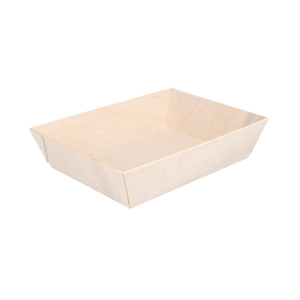 BARQUILLAS COMIDA 700 ML 18x13x4 CM NATURAL MADERA (50 UNID.)