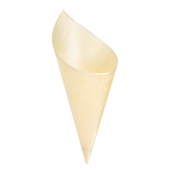 CUCURUCHOS DE HOJUELA DE PINO 22 CM NATURAL MADERA (500 UNID.)