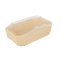 400 U. Barquillas Madera + Moldes Siliconados 400 Ml 14X9X4,5 Cm Natural Madera (1 Unid.)