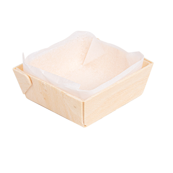 Barquillas Madera + Moldes Siliconados 45 Ml 7X7X2 Cm Natural Madera (300 Unid.)