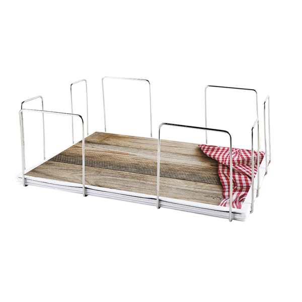 PORTAMANTELINES 44x33,5x15 CM PLATEADO INOX (1 UNID.)