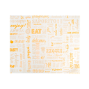 PAPEL ANTIGRASAS BASKET 'PAROLE' 35 G/M2 31x38 CM NARANJA PERG. ANTIGRASAS (1000 UNID.)