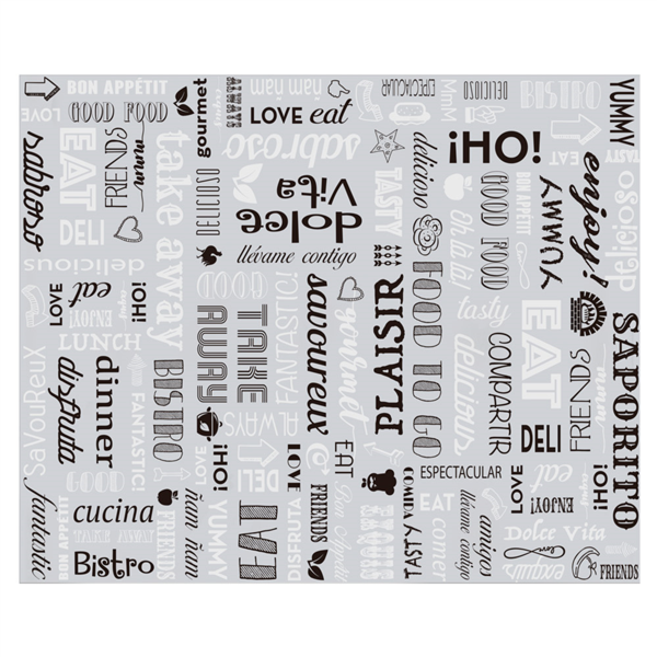 Papel Antigrasas Basket 'Parole' 35+20 G/M2 31X38 Cm Plateado Pergamino + Aluminio (1000 Unid.)