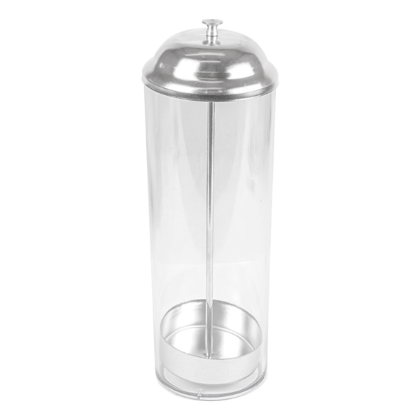 DISPENSADOR DE PAJITAS 9x27 CM TRANSPARENTE SAN (1 UNID.)