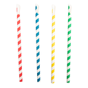 PAJITAS A RAYAS CON CUCHARA 'PAPER' Ø0,8x21 CM SURTIDO PAPEL (1000 UNID.)