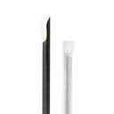 PAJITAS CON CUCHARA ENFUNDADAS 'PAPER' Ø0,8x21 CM NEGRO PAPEL (1000 UNID.)