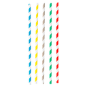 PAJITAS FLEXIBLES A RAYAS 'PAPER' Ø0,60x23 CM SURTIDO PAPEL (3000 UNID.)