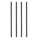 Pajitas Rectas 'Paper' Ø0,60X20 Cm Negro Papel (3000 Unid.)