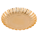 MINI BANDEJAS 400 G/M2 Ø 9 CM DORADO CARTÓN (100 UNID.)