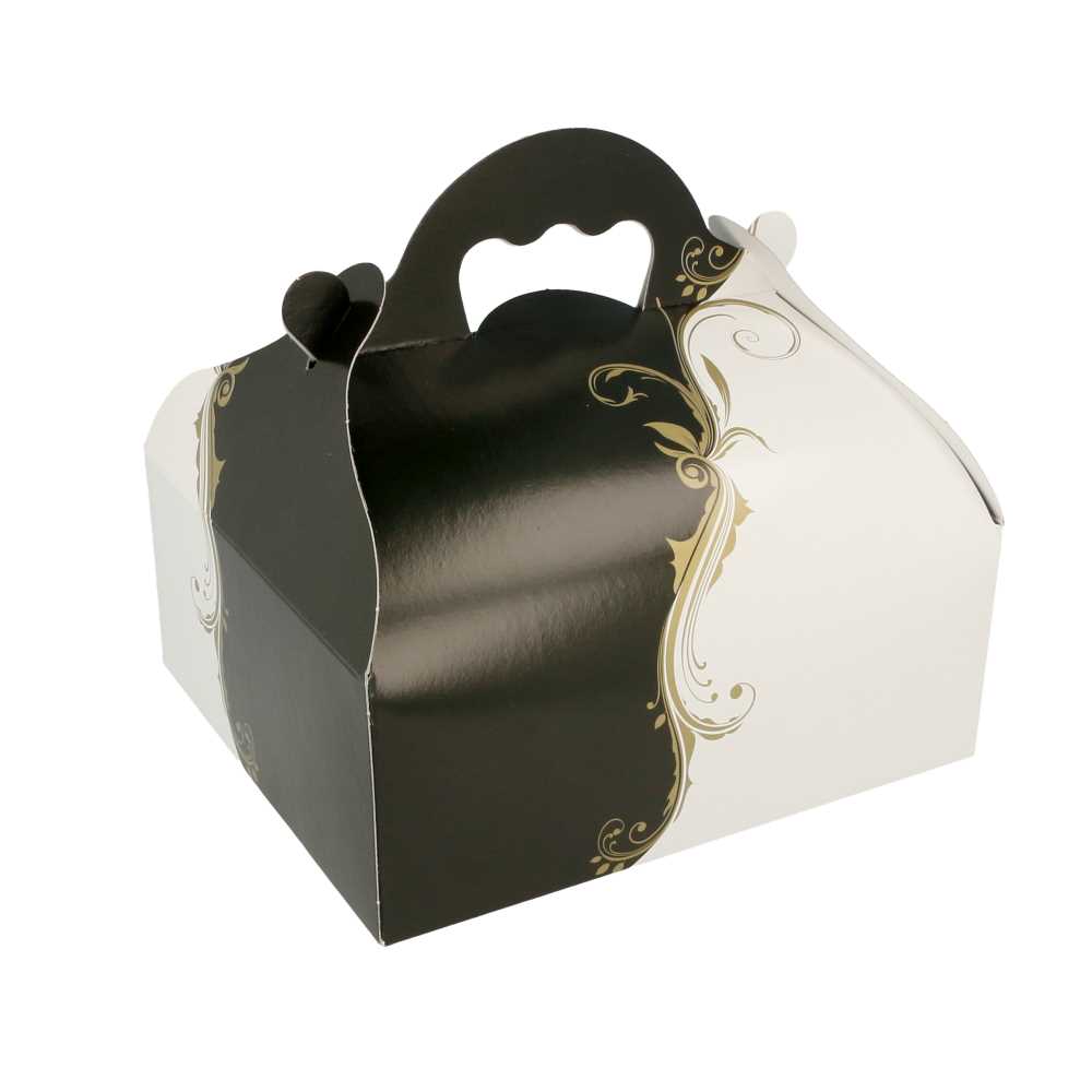 50 U. Cajitas Con Asas Pastelería 'Thepack Classic' 250 G/M2 16X18X7 Cm Blanco Cartón Ondulado Nano-Micro (1 Unid.)