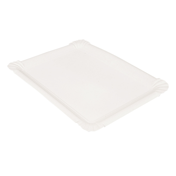 Bandejas Pastelería - Medianas 340 G/M2 25X17,5 Cm Blanco Cartón (250 Unid.)