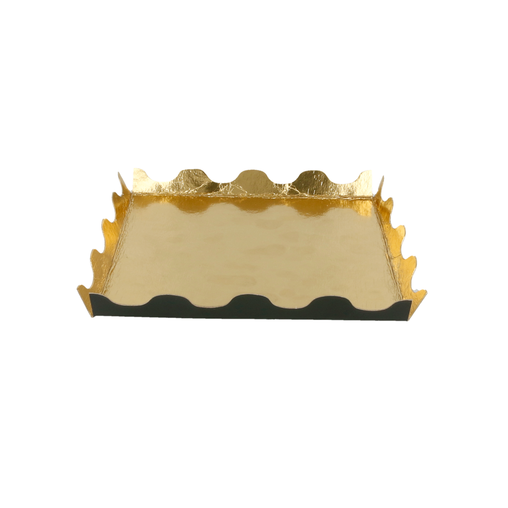 CARTONES PASTELERÍA DOBLE CARA 750 G/M2 27x27+1/2 CM ORO/NEGRO CARTÓN (50 UNID.)